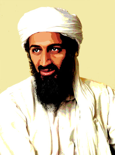 against Osama Bin Laden. Osama Bin Laden pop art